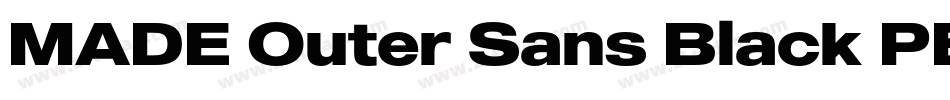 MADE Outer Sans Black PERSONAL USE字体转换